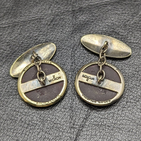 British Vintage Wedgwood Horse Relief Sterling Silver Cufflinks in Case